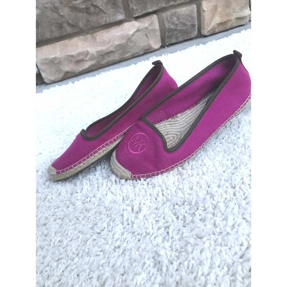 Michael Kors Fuschia leather trimmed espadrille 7 #33 - Picture 8 of 8